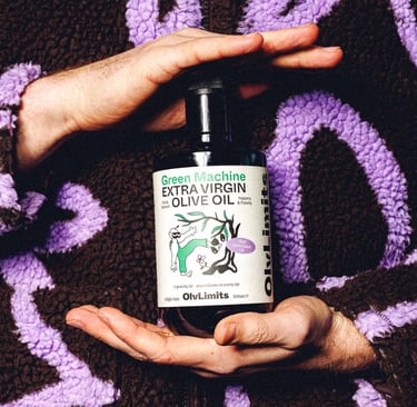 olvlimits green machine bottle of olive oil 2025