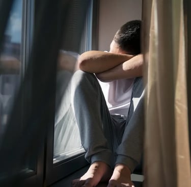 homme en dépression. Sortir de la depression avec un magnétiseur à Nantes