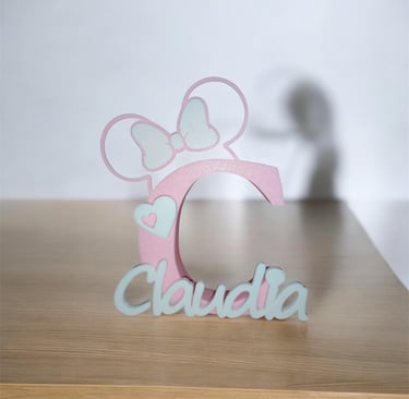 letra personalizada infantil minnie
