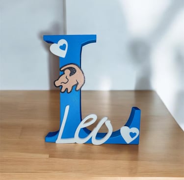 letra infantil personalizada leon