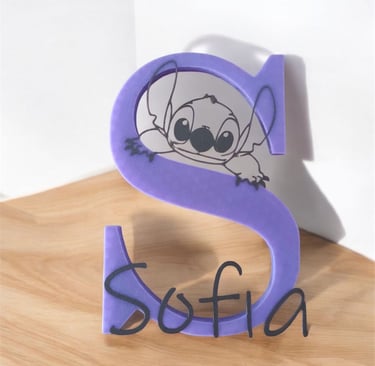 letra infantil personalizada stick