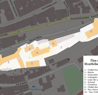 plan chateau montbeliard