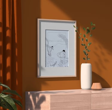 a vase with a plant in it and a vase with a plant in it