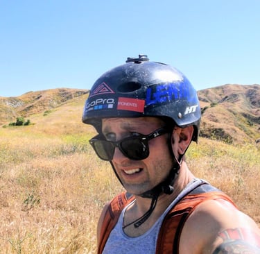  Mountain biking in hot weather in the Inland Empire hills, Southern California