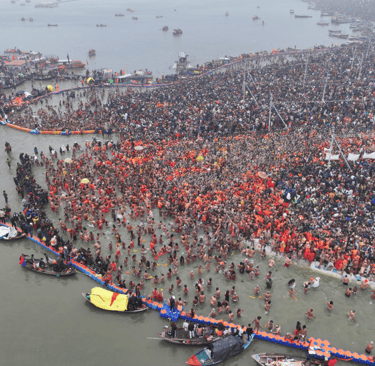 Panoromic view of Maha Kumbh 2025