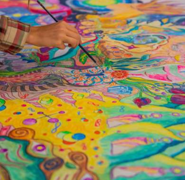 Atelier de peinture intuitive, libération de l’expression artistique