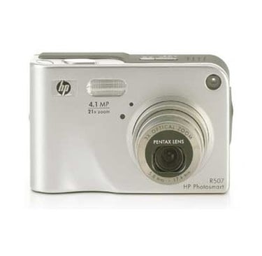 appareil photo compact de couleur grise de marque Hewlett Packard