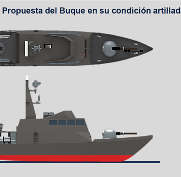 a ship with a large boat in the middle of it