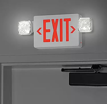 combo light above exit door