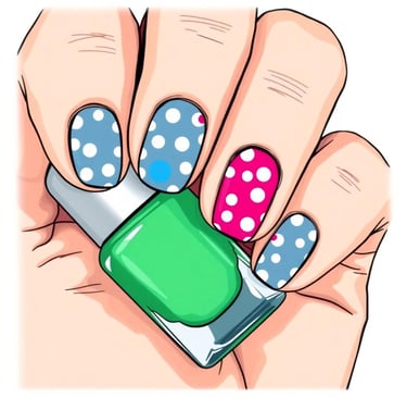 a person's hand painted nail polish manicures