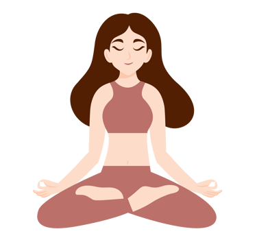 a woman sitting in a lotus position with her eyes closed