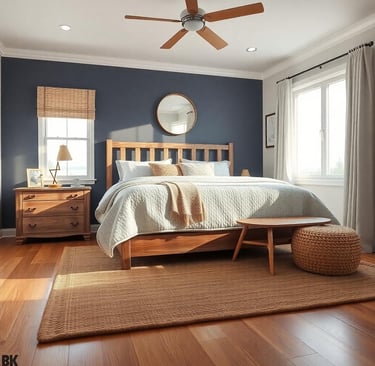 a nautical bedroom with Jute or Sisal Area Rugs