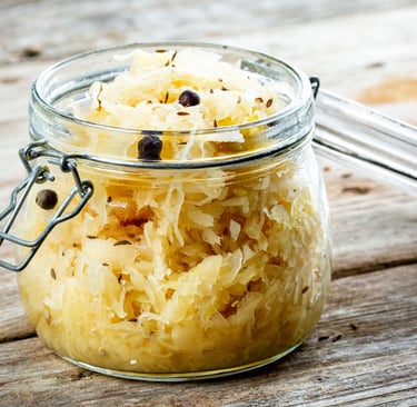 sauerkraut in a jar