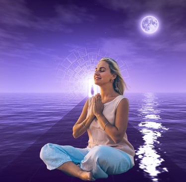 woman sitting and praying