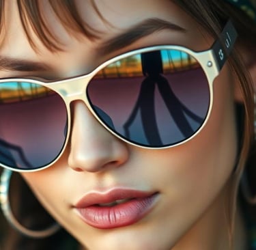 woman wearing Oversized Designer Sunglasses