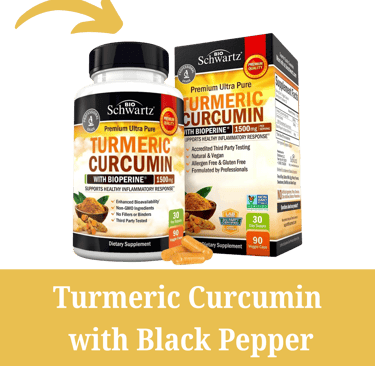 a bottle of turmic cucumin cucumin with a box of