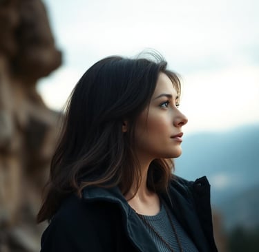 woman looking off into the distance