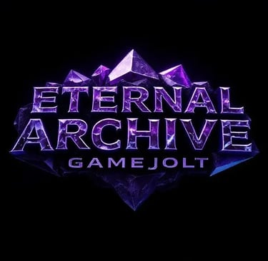 a logo for the eternal archive community on gamejolt
