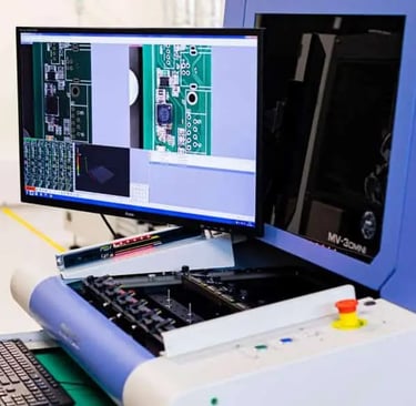 Omini uses AOI (Automated Optical Inspection) in PCB assembly for efficient defect detection.