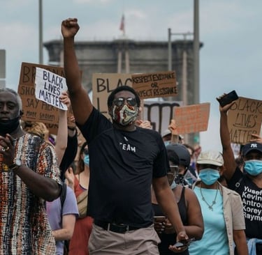 Vue de manifestants en Californie