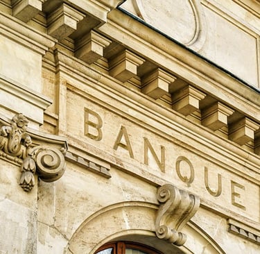 Devanture d'une banque