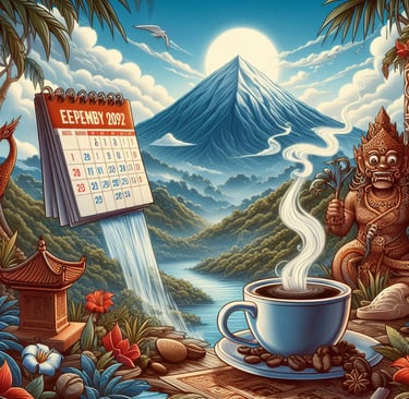 a cup of coffee and a calendar