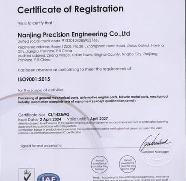 ISO 9001 Certificate