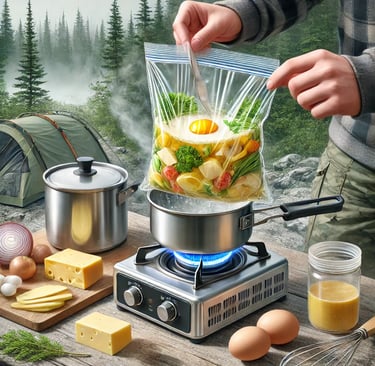 Omelete de Saquinho.
