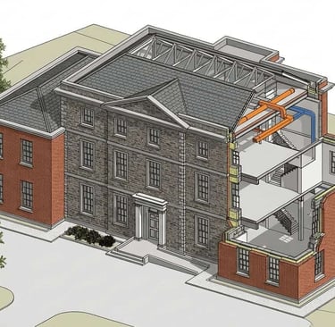 Rilievo e modello LOD300 di una scuola classificata come bene culturale