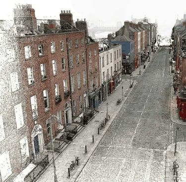 Rilievo fotogrammetrico e laser scanner di una strada con restituzione CAD GIS