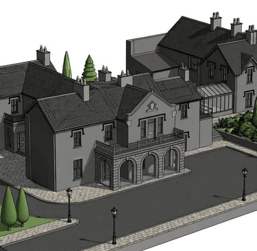 Modello BIM Revit LOD300 di una scuola da rilievo laser scanner e GPS