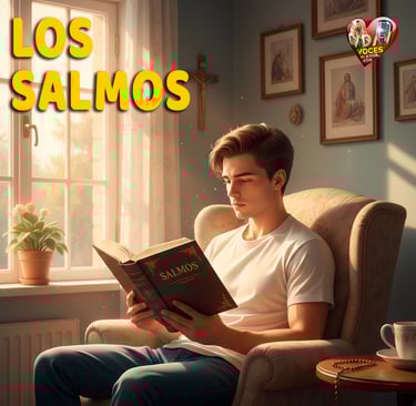 Joven leyendo los salmos en el sitio web voces de amor y vida