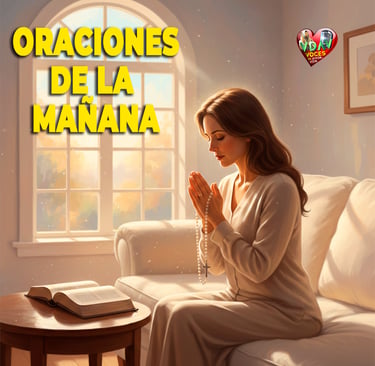Portada de la sección oraciones de la mañana imagen de la página Voces de amor y vida