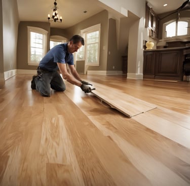 profesional instalador de piso de madera