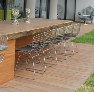 a table with chairs and a table with chairs