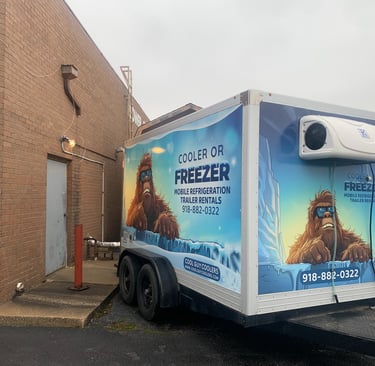 Mobile Refrigerated Trailer in use