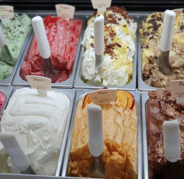 Variedad de helados