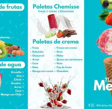 Menú paletas - Cubitos
