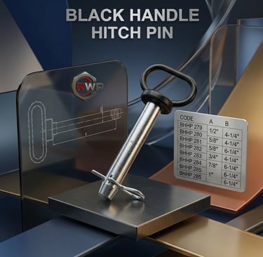Hitch Pin Black Handle Specifications