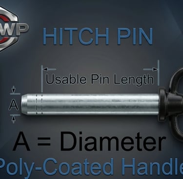 Hitch Pin Black Poly Coated Handle 