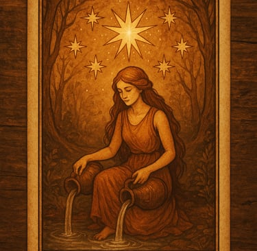 Carte VII étoile et femme, jarre d'eau