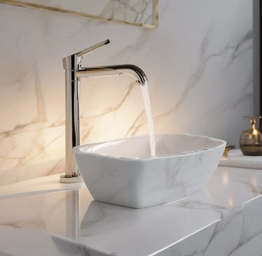 The image features an open laptop displaying an online shopping website. The screen shows various t-shirts with artistic designs, priced in euros. The setting appears to be in a cafe or a relaxed workspace, with blurred figures and warm lighting in the background.