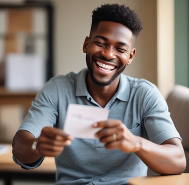 A friendly immigration consultant assisting a client with PR card renewal paperwork.