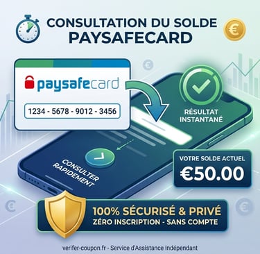 Consultation Solde Paysafecard : Vérifier mon PIN 16 chiffres (Gratuit)