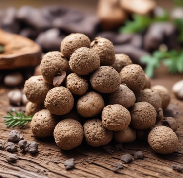 A selection of luxurious truffle products displayed elegantly.