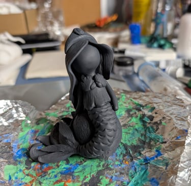 Mermaid Sculpture - Primer