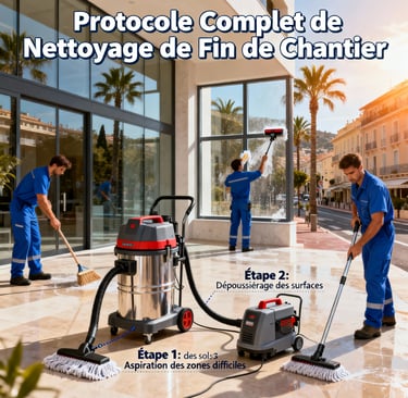 Protocole complet pour nettoyage de fin de chantier