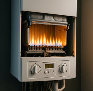 a gas stove with a gas stove and a gas stove