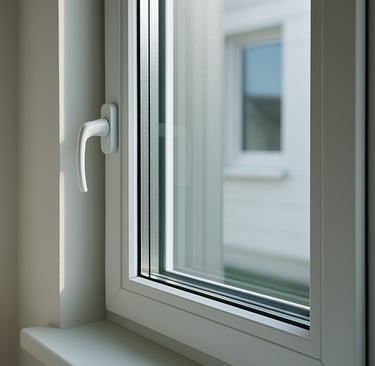 a window with a window in the middle of it