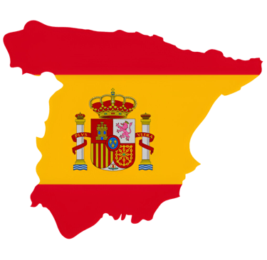 Mapa de España con su bandera en la página de homologación de títulos.